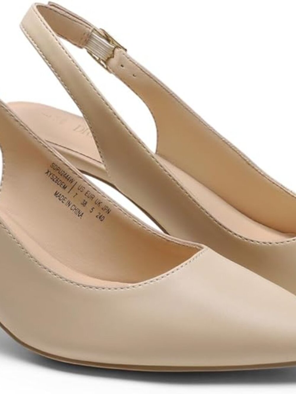 Women's Kitten Heels Slingback Closed Pointed Toe Low Pumps Shoes Women Party We